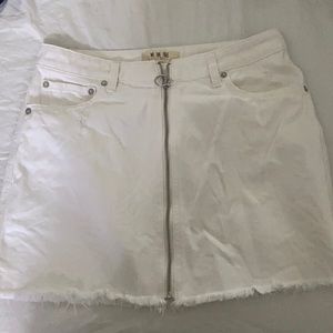 White denim skirt free people